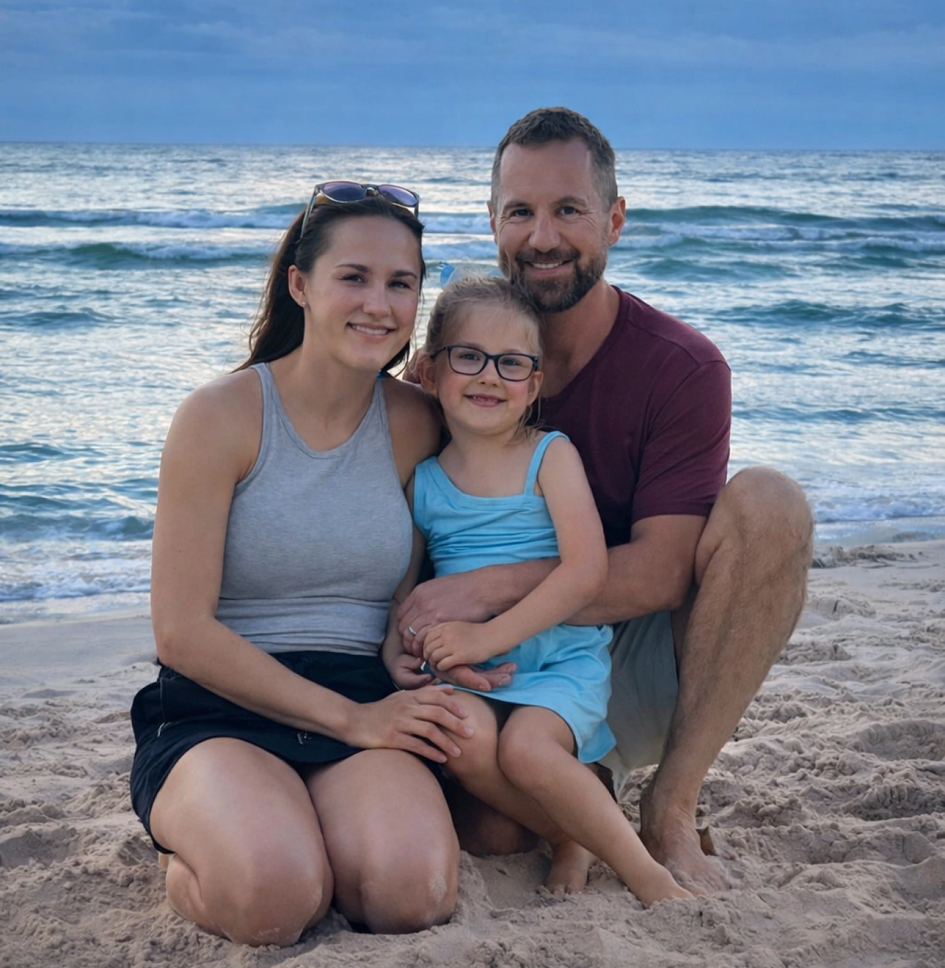 Dr. Pare with his Wife and Daughter